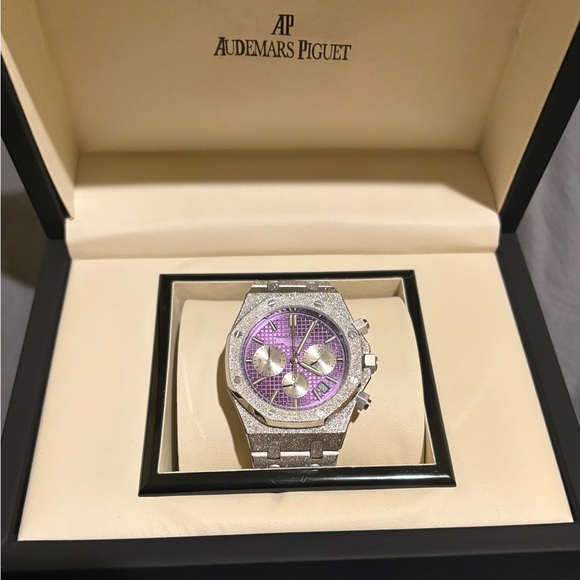 Audemars Piguet Other - Audemars Piguet Silver and Purple Men's Watch